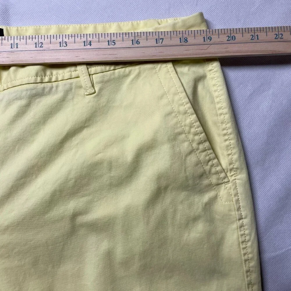 Talbots Womens Neon Yellow Flat Front Straight Leg Relaxed Chino Pants Size 16 - Picture 6 of 10